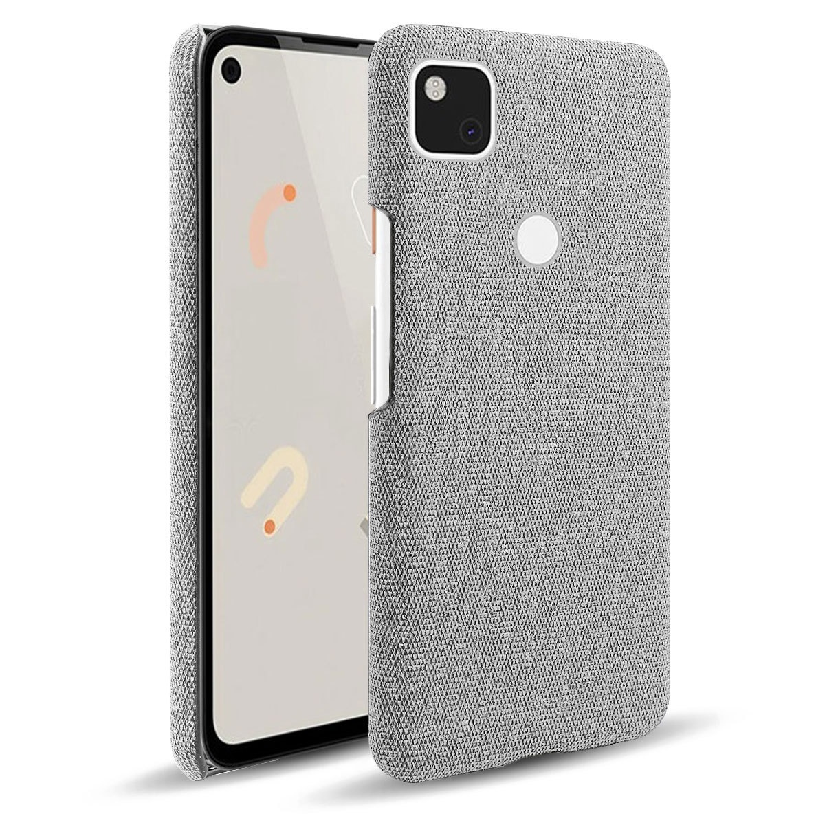 Fashion Slim Retro Cloth Design PC+Leather Hard Phone Case For Google Pixel 4A 6 Pro