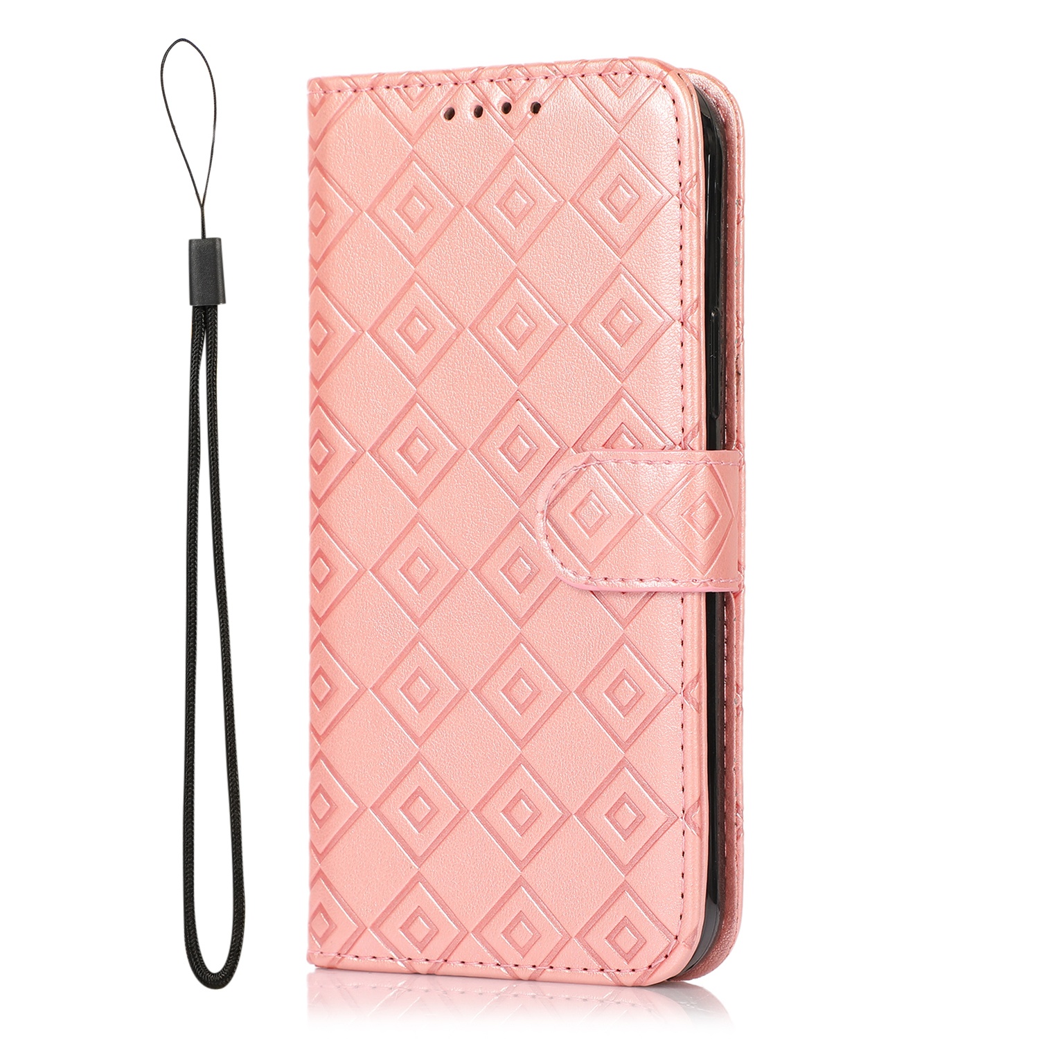 Pink Checkered Phone Wallet Case Leather Phone With Card Bag Holder,Pu Leather Phone Case For Iphone 11 12 13 Pro Max