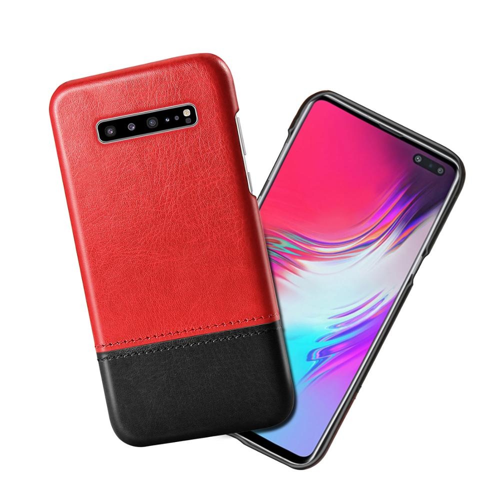PU Leather Mobile Phone Case For Samsung Galaxy S10 5G Back Hard Leather Cover