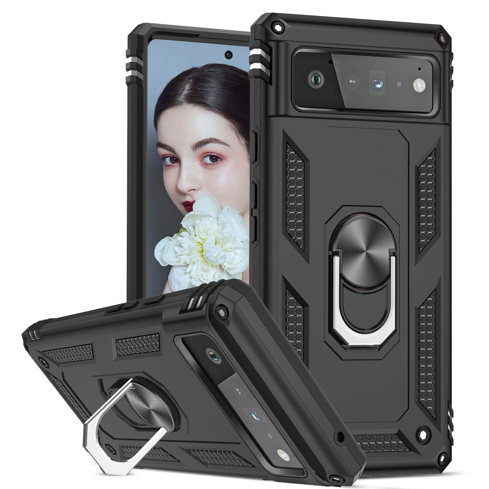Leyi hot selling  phone case for google pixel 2  6 pro high quality military fall protection thickness shockproof
