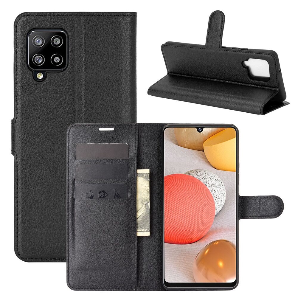 Flip PU leather cover wallet card holder slot kickstand business cellphone case for Samsung Galaxy A42 5G bumper TPU back cover