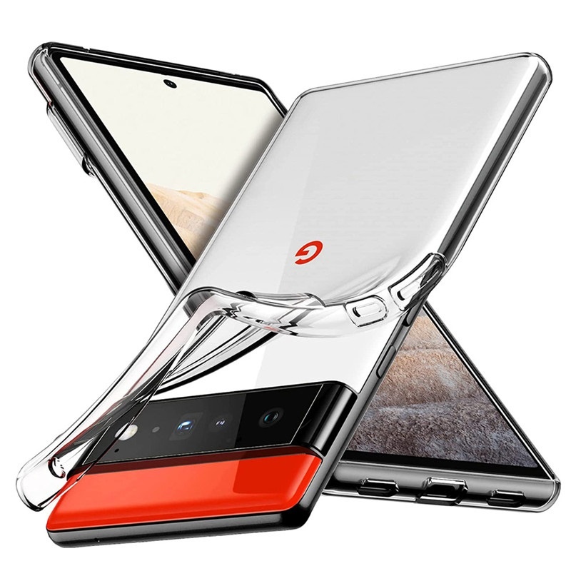 Transparent Phone Case For Google Pixel 6 Pro 5A 5 XL 3A 3 XL Clear Shockproof Back Cover Soft Silicone Case