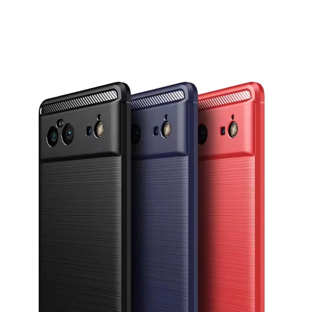 2021 High Quality Carbon Fiber Tpu Case Back Cover Silicone Phone Case For Google Pixel 6 Pro Google Pixel 6
