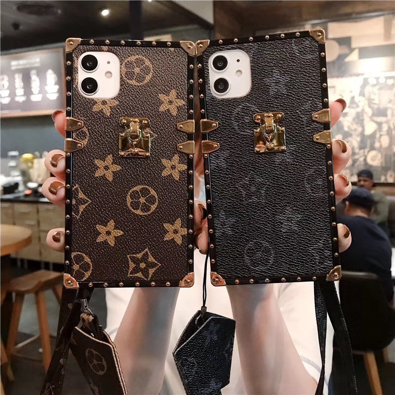 Designer Phone cases  Tpu+pu leather  Fashion Square Phone Case  High Quality For IPhone