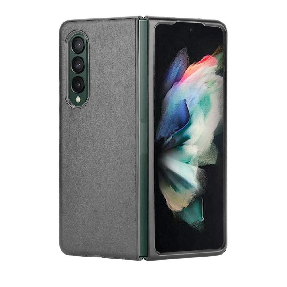 2021 New Items PU Leather PC Material Lychee Pattern Phone Case for Samsung Z Fold 3 5G Shockproof Mobile Cover
