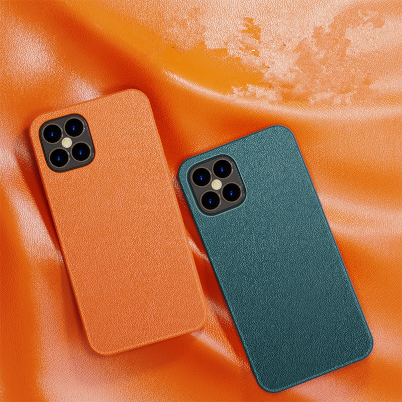 New Arrival protective cover with plain pu leather phone case for iPhone 12 case 2020 mobile accessories
