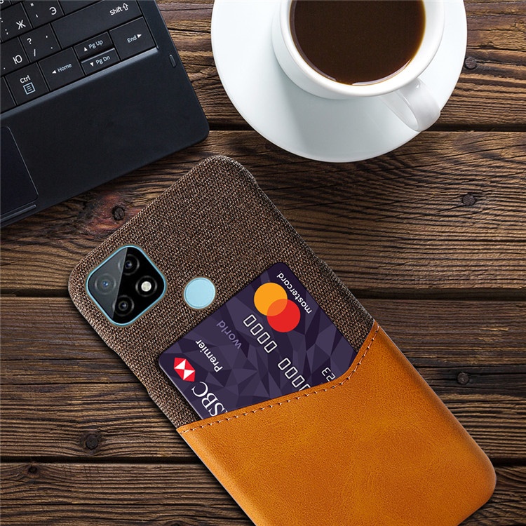 Shockproof Ultra Slim Cards Slot Phone Case PU Leather Back Cover For Oppo Realme C21 5G