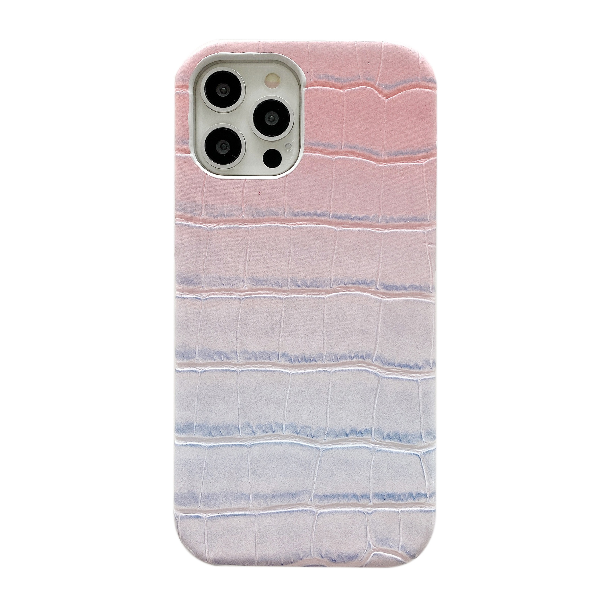Luxury women case Gradient Color PU Leather Grid Phone Case Cover For Iphone 13 Crocodile phone case for iphone 12
