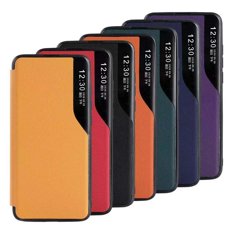 Original PU Smart View Window Leather Flip Phone Case for huawei Y9 Y7 Y9A Y7A Y7P Y5P Y6 Y5 Y3 y9s Y7 Prime 2019