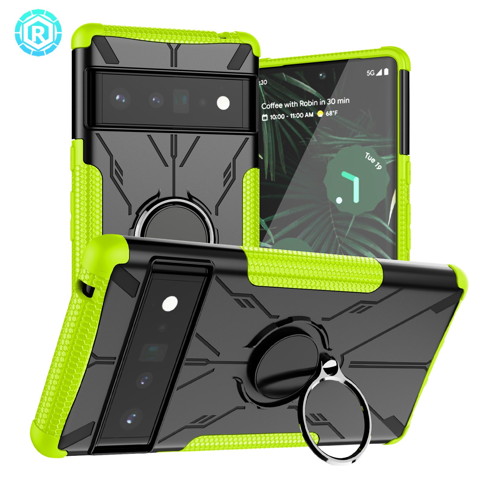 Free Sample 2 In 1 TPU PC 360 Rotation Kickstand Shockproof Phone Case For Google mobile phone bags cases For Google Pixel 6