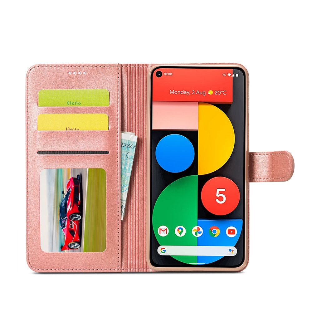 WELUV Premium Leather Folio Case PU Shockproof Stand Card Slots and Cash Pocket For Google Pixel 4a Wallet Case