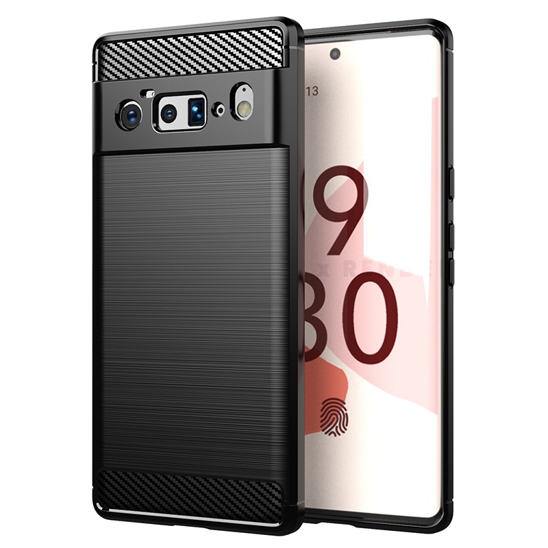 Carbon Fiber Texture Shockproof TPU Case for Google Pixel 6 Pro