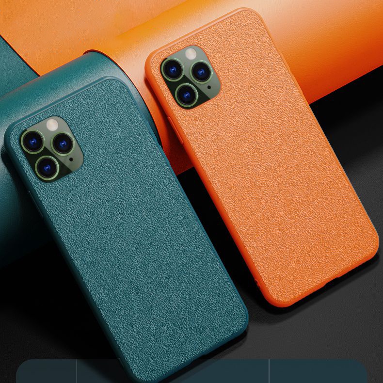 2020 New 360 Protective Four Corner Antifall Skin Case PU Leather Phone Case for iPhone 11 Pro Max Phone Cover Silky Phone Case