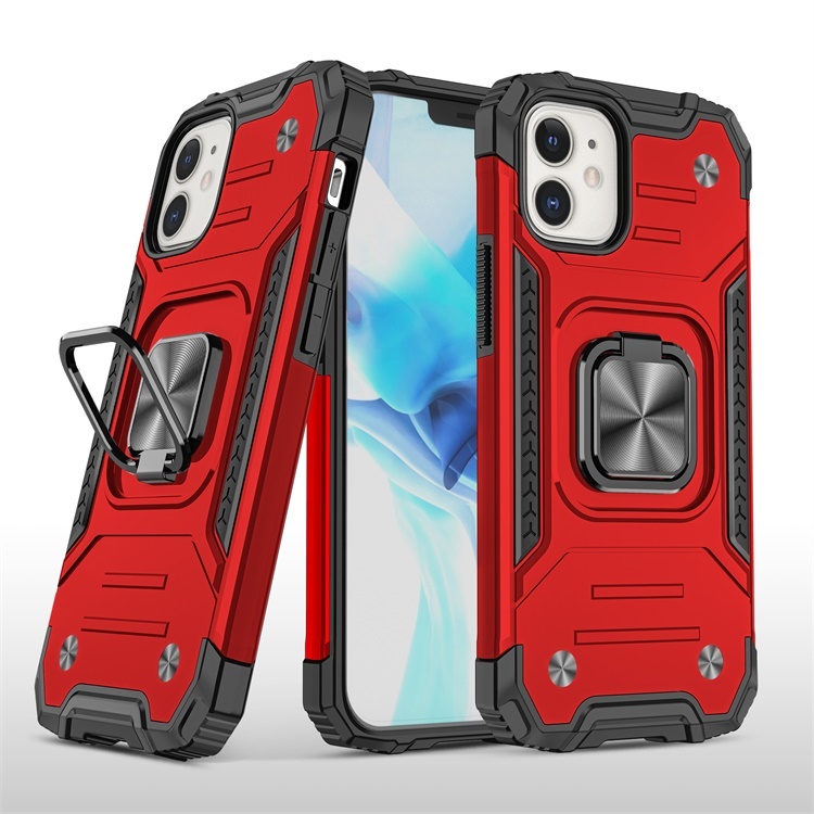 TPU PC 2 in 1 Ring Military Grade Magnetic Armor Phone Case For Moto G Fast for Google Pixel Pixel 4A 5G for iphone 13 pro max