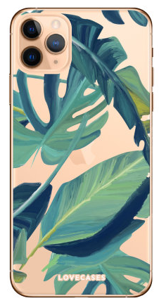 LoveCase iPhone 11 Pro Max Tropical Phone Case - Clear Green